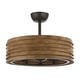 preview thumbnail 5 of 10, 24-inch Rustic Faux Wood Caged Ceiling Fan with Remote Control