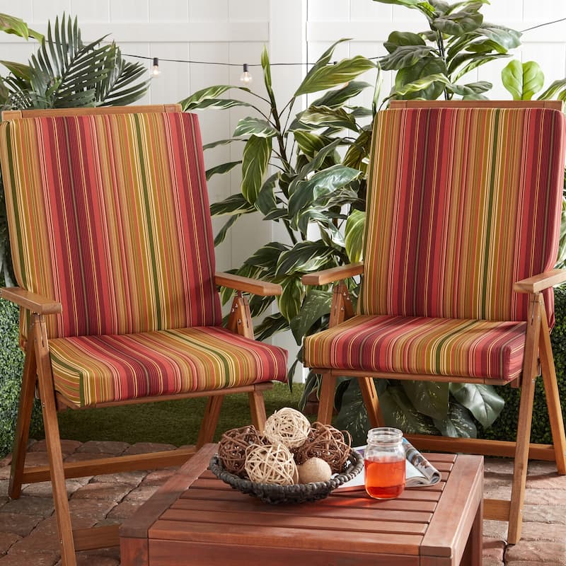 Greendale Home Fashions Outdoor High Back Chair Pad