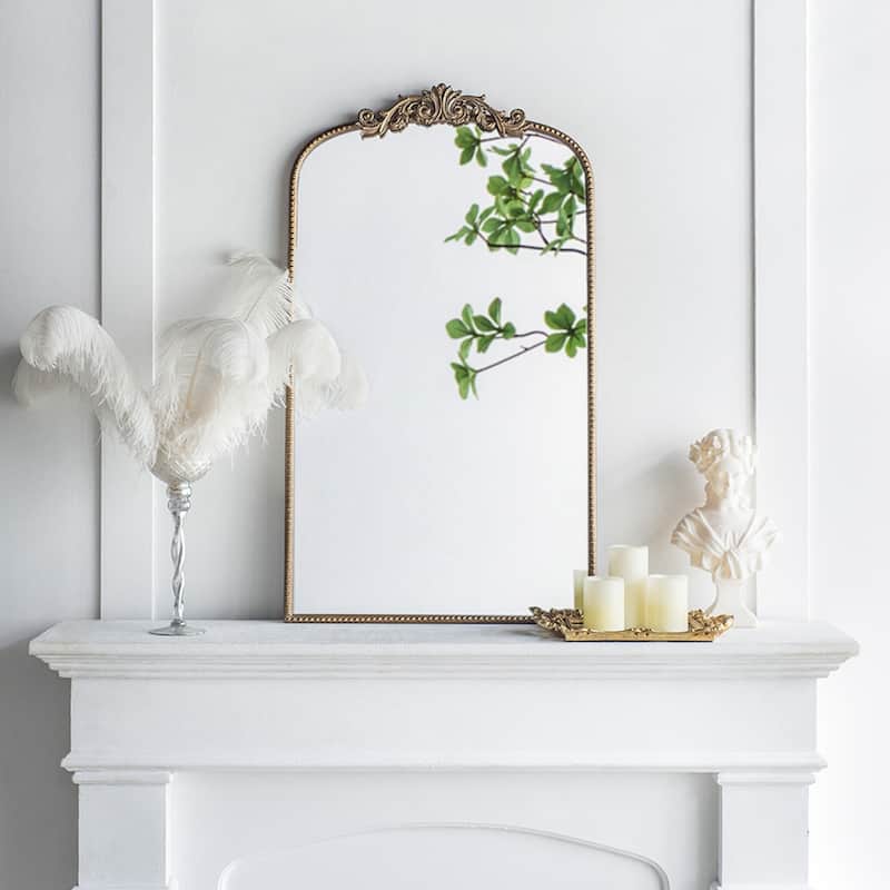 24" x 42" Arch Mirror Baroque Inspired Wall Decor