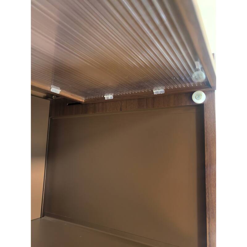 57"Tall Metal 4 Flip Doors Cabinet, with Ample Storage Space for Bedroom, Office, Living Room, Hallway, Entryway