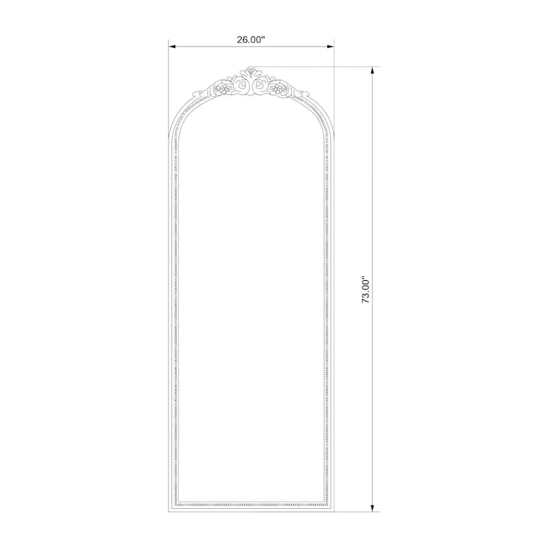 Livabliss Noya Traditional Full Length Mirror - 73"H x 26"W x 2"D