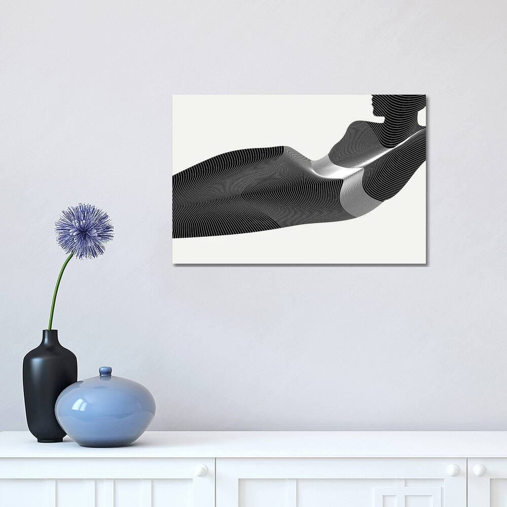 iCanvas "Black Nude Stripes" by Addillum Canvas Print