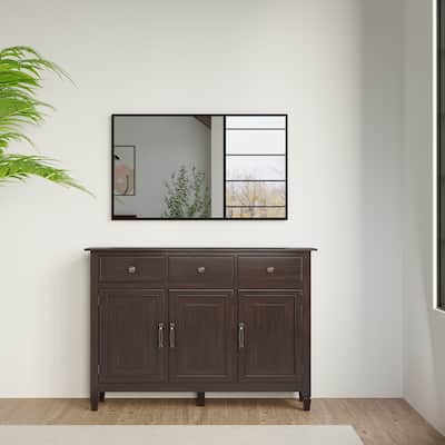 WYNDENHALL Hampshire SOLID WOOD 51" Wide Traditional Wide Entryway Storage Cabinet - 15 "d x 51" w x 36" h