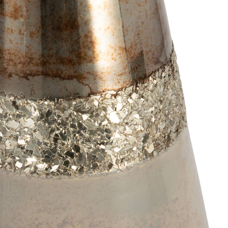 Sagebrook Home Glam Modern Glass Vase