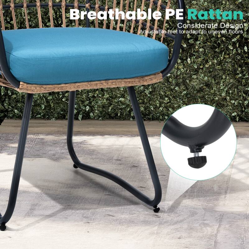 VredHom 11PC Outdoor Patio Aluminum X-Frame Dining Set Table with Rattan Chairs Umbrella Hole