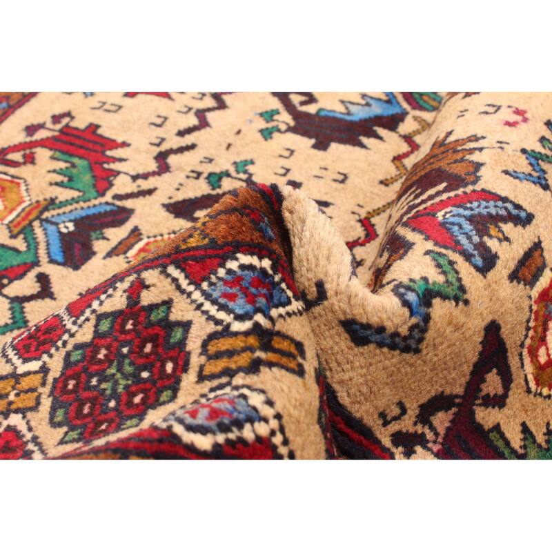 ECARPETGALLERY Hand-knotted Teimani Tan Wool Rug - 3'2 x 4'6