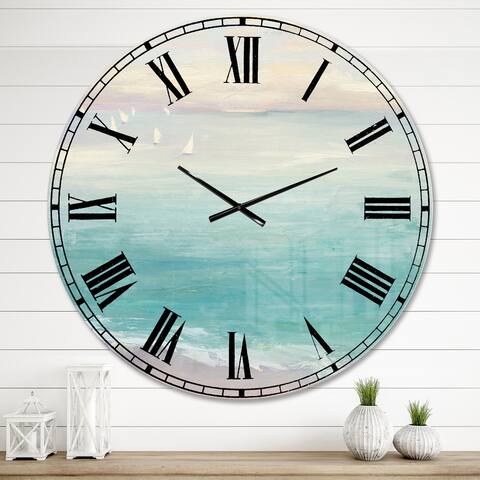 Designart 'From the Shore' Traditional Large Wall CLock