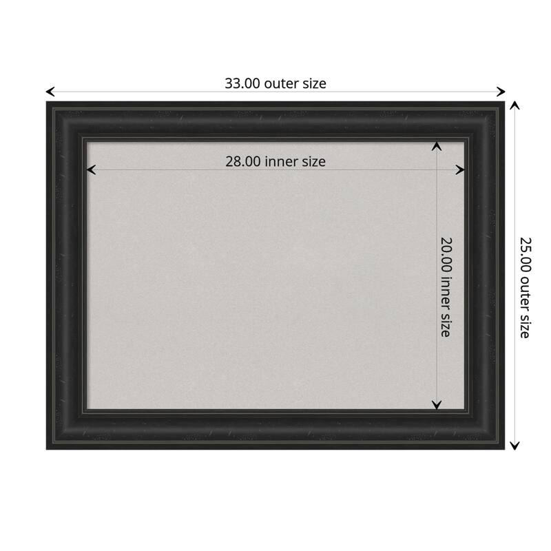 Shipwreck Black Framed Grey Corkboard Bulletin Board - Board Size 28x20