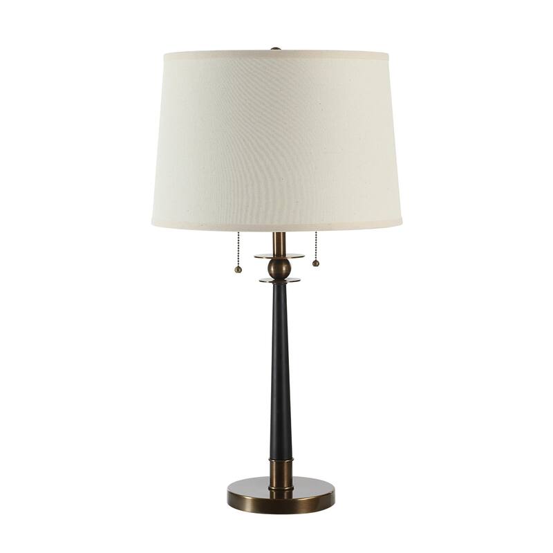 Powder Coated Table Lamp with Tapered Shade - 29" - Matte Black