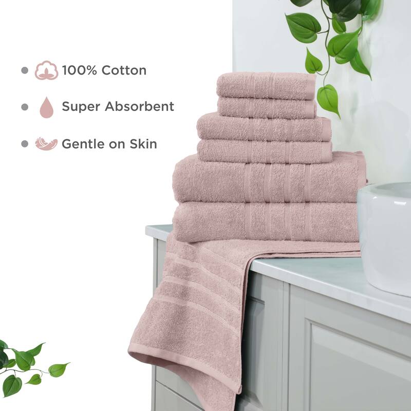 Martex Ultimate Performance Cotton Low-Lint Soft Absorbent Towel Set