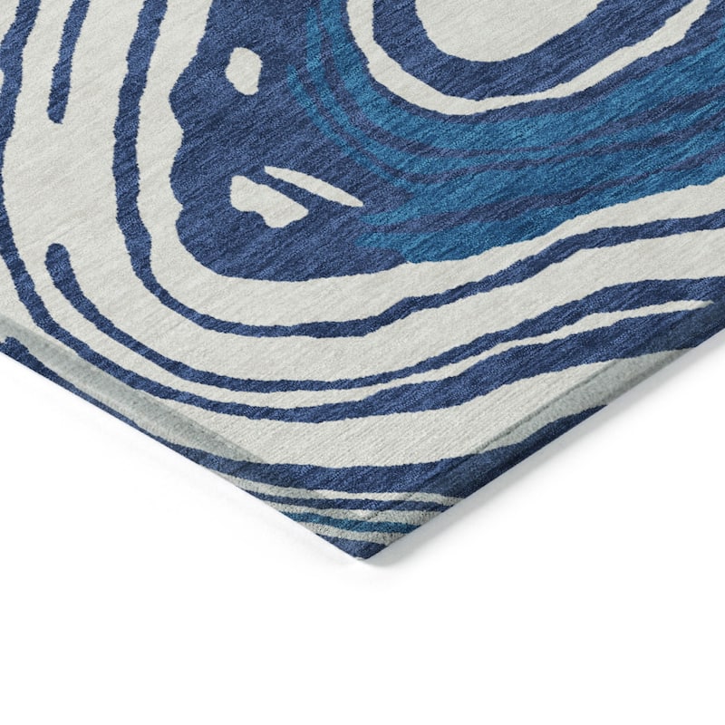 HomeRoots Abstract Transitional Rectangle Outdoor Rug
