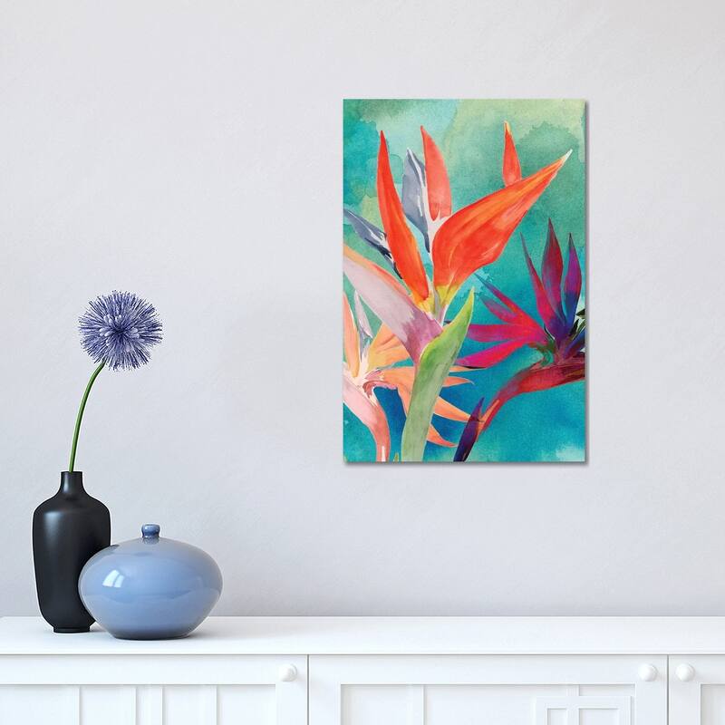 iCanvas "Vivid Birds of Paradise I" by Jennifer Paxton Parker Canvas Print - 18x12x1.5