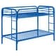 preview thumbnail 22 of 80, Morgan Contemporary Metal Frame Bunk Bed Twin Over Twin - Blue