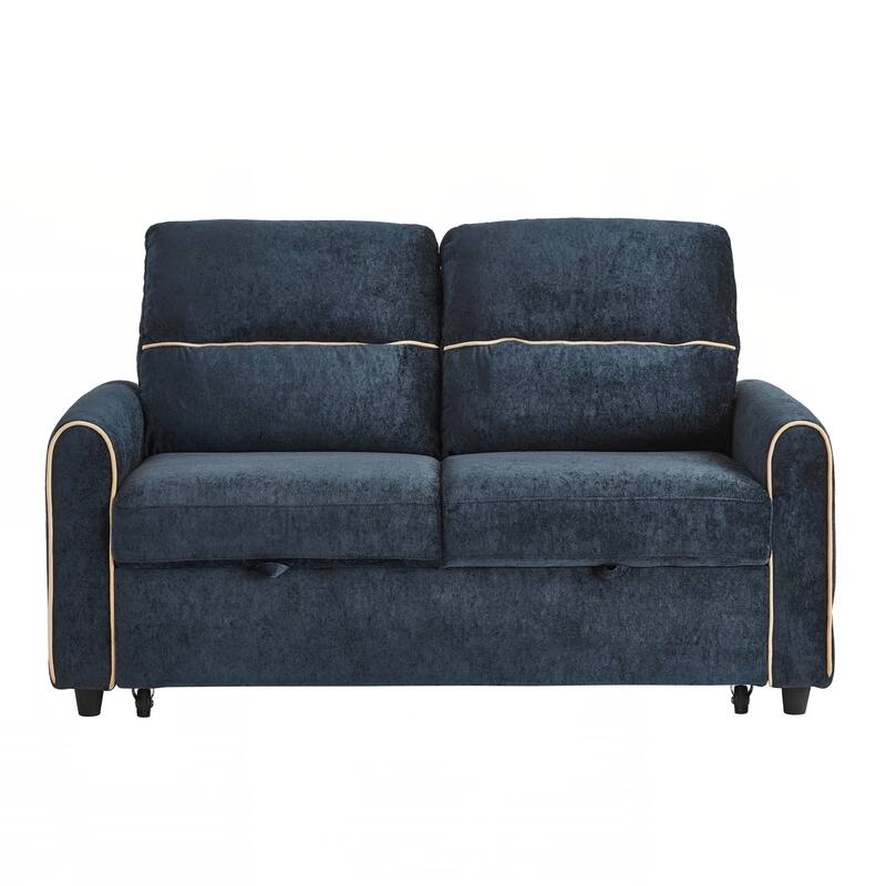 Pull Out Sofa Bed, 58-inch Sofa Bed, Sleeper Sofa, Loveseat Sofa with Adjustable 3 -Position Backrest