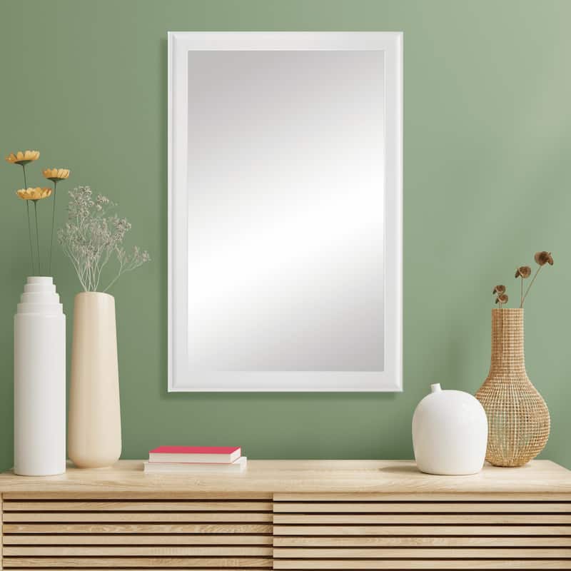 Morgan White Framed Vanity Mirror
