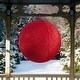 preview thumbnail 2 of 1, Inflatable Tinsel Commercial Christmas Ball Outdoor Ornament 23.5" Red