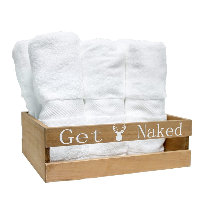 Elegant Designs Three Piece Decorative Wood Bathroom Set