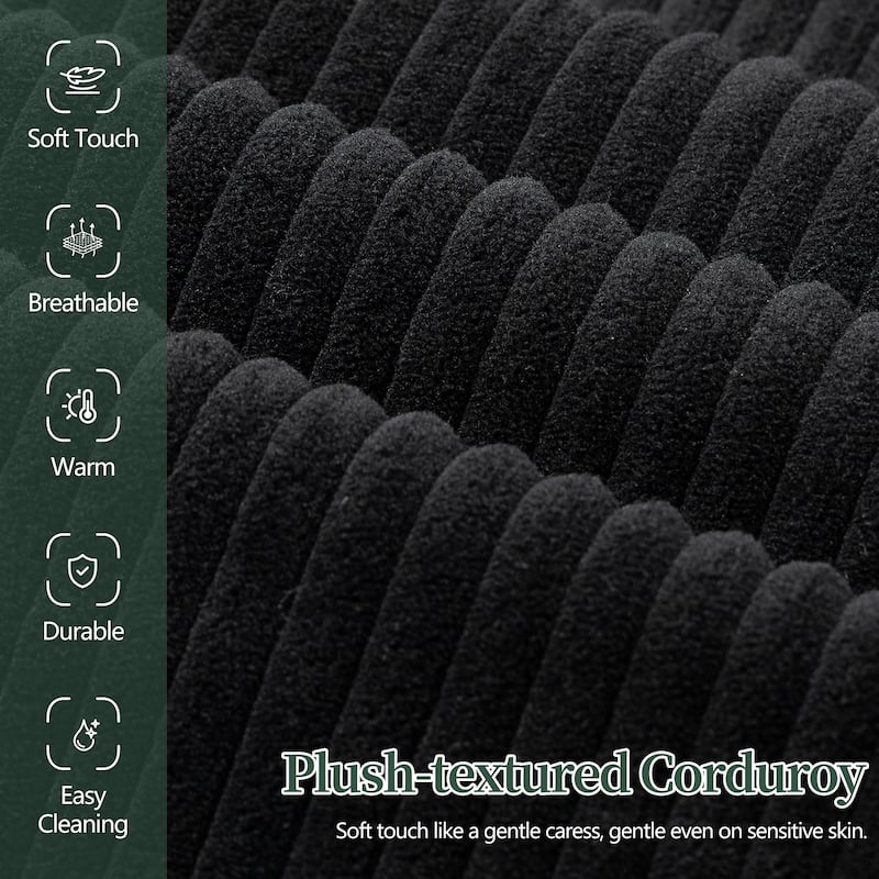 Futzca Corduroy Sofa Couch with Storage