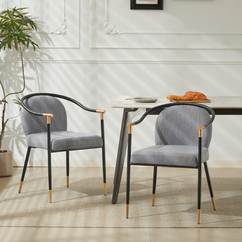 Olors Modern Upholstered Cushioned Dining Chair with King Louis Back by Christopher Knight Home