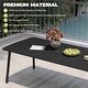 preview thumbnail 24 of 26, 7-PC Outdoor Patio Dining Set Rectangular Aluminum Table with Umbrella Hole with Rattan Chair