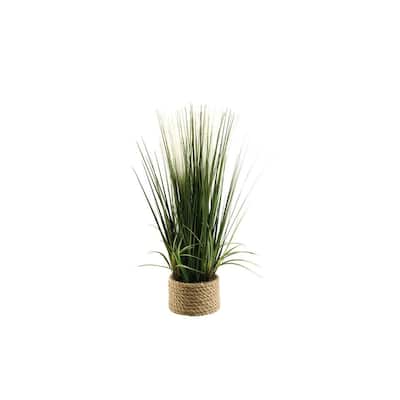 HomeStock 30" Mixed Grasses in Ceramic Planter - Realistic Artificial Arrangement for Natural Accent - 30