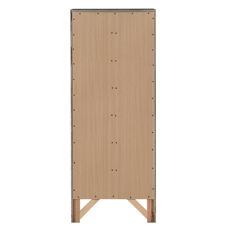 7-Drawer Wooden Lingerie Chest - 58" - Gray