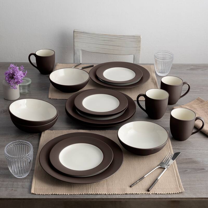 Noritake Colorwave 16-Piece Rim Dinnerware Set, Service For 4