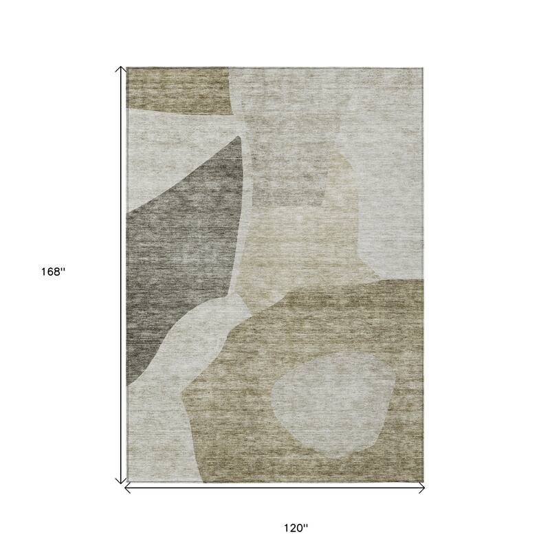HomeRoots Abstract Transitional Rectangle Outdoor Rug