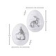 preview thumbnail 4 of 2, 6" Dolomite Egg With Bunny Print Set of 2