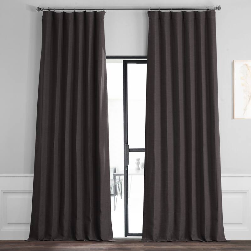 Exclusive Fabrics Smoked Truffle Bellino Room Darkening Curtain (1 Panel)
