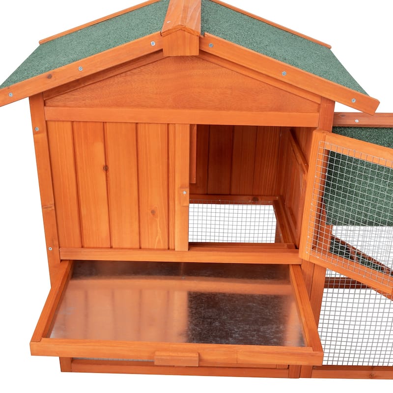 61" Fir Wood Outdoor Garden Cage with Lightweight Strong Wire Panels for Small Animal