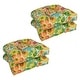 preview thumbnail 19 of 23, 19-inch Rounded Back Indoor/Outdoor Chair Cushions (Set of 4) - 19" x 19" Gregoire Chamomile