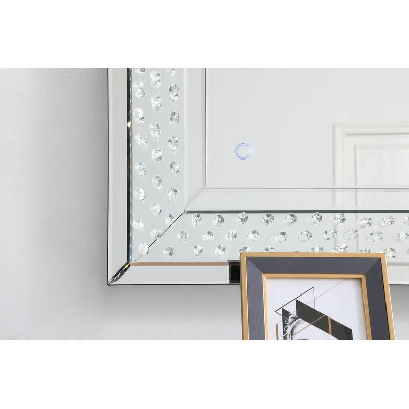 River LED Crystal Mirror - Clear