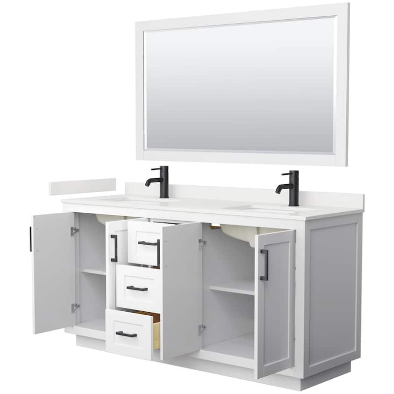 Wyndham Collection WCF292966D-QTZ-UNSM58 Miranda 66" Free Standing