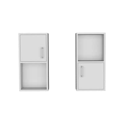 Florence Wall-Mounted Medicine Cabinet - 23.7" H, 11.8" W, White Finish, Contemporary Bathroom Storage
