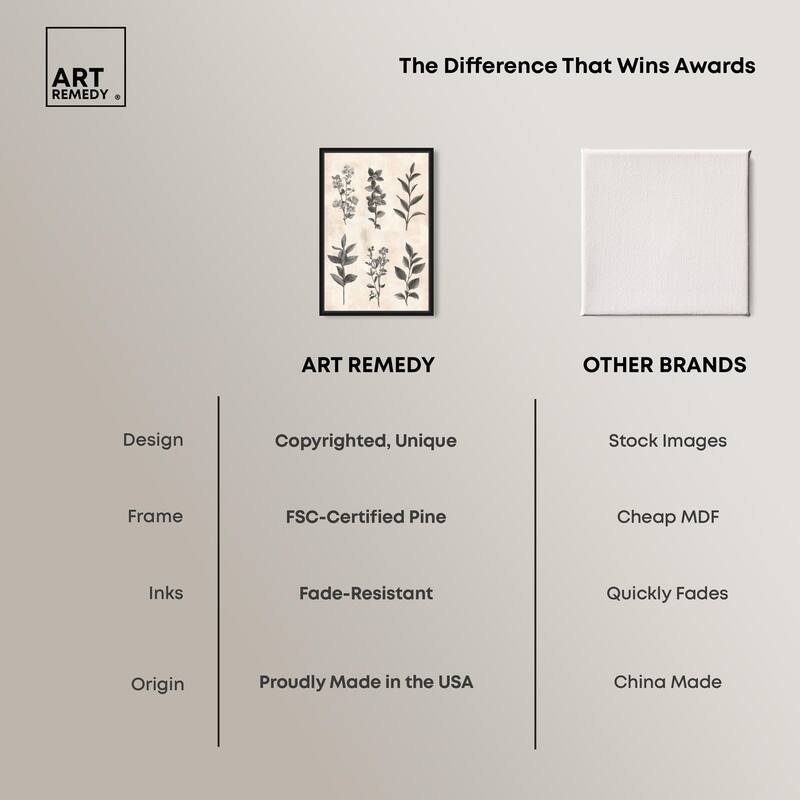 Sepia Stems Canvas by Art Remedy
