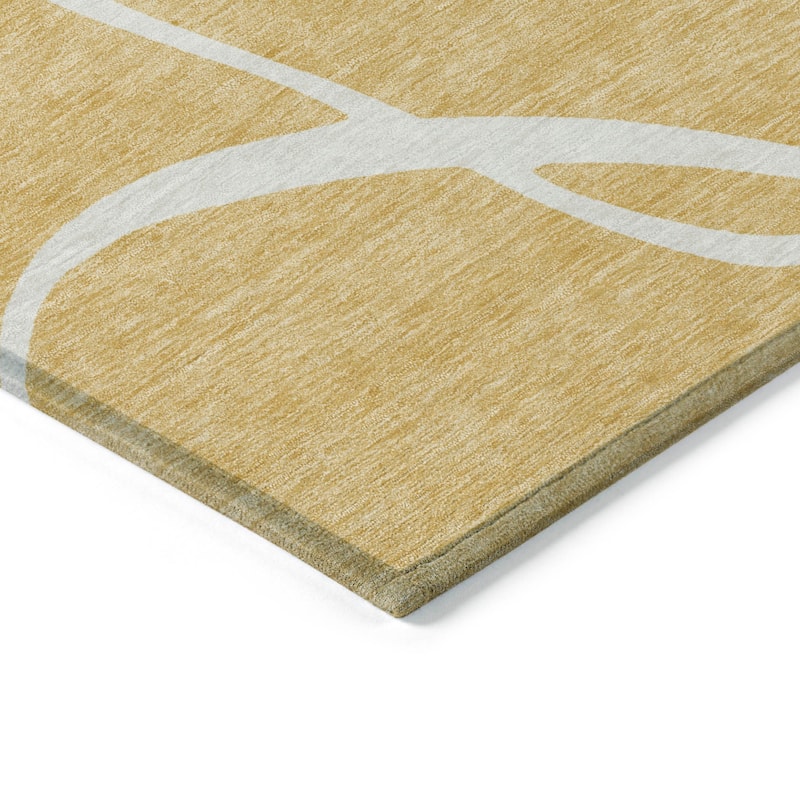 Machine Washable Indoor/ Outdoor Abstract Modern Chantille Rug