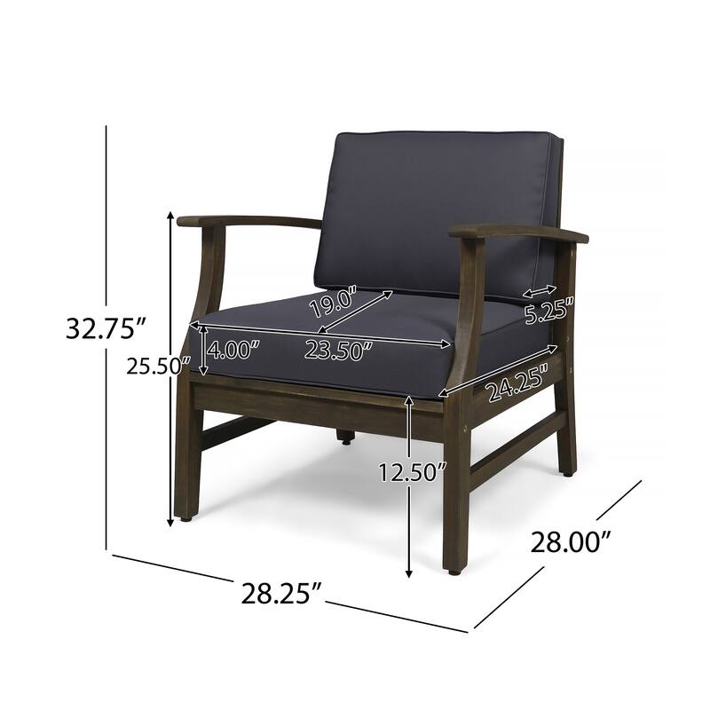 Christopher Knight Home Perla Acacia Wood Outdoor Club Chair