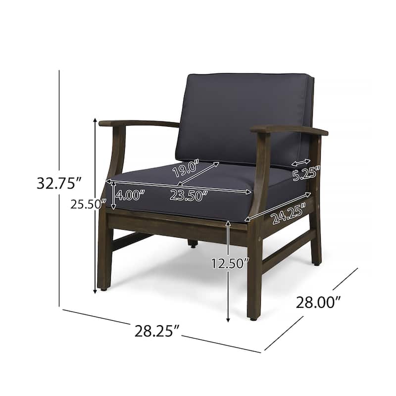 Christopher Knight Home Perla Acacia Wood Outdoor Club Chair