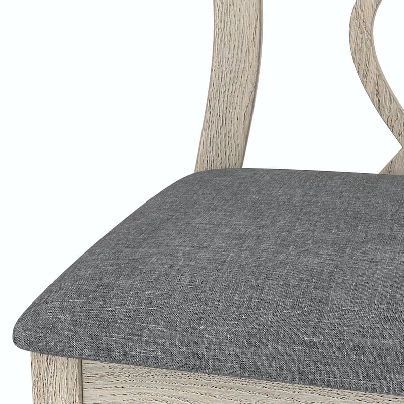 Javlergo Modern Solid Wood Dining Chairs, Vintage Chairs with Round Backrest