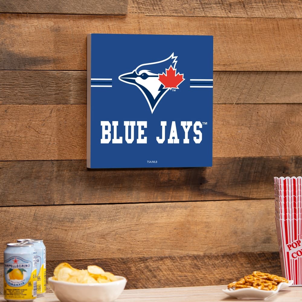 Toronto Blue Jays Wooden Door Decor Wall Sign - Multi-Color
