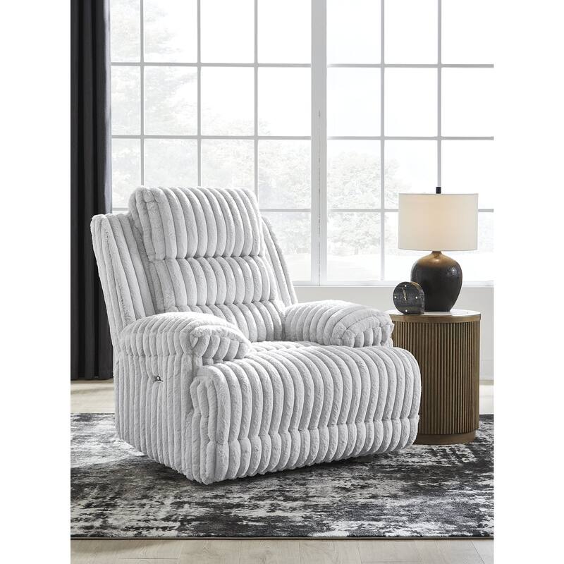 Signature Design by Ashley Technique White Recliner