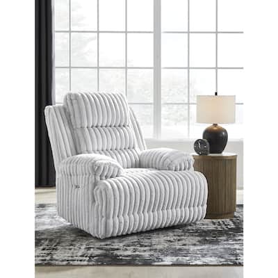 Signature Design by Ashley Technique White Recliner