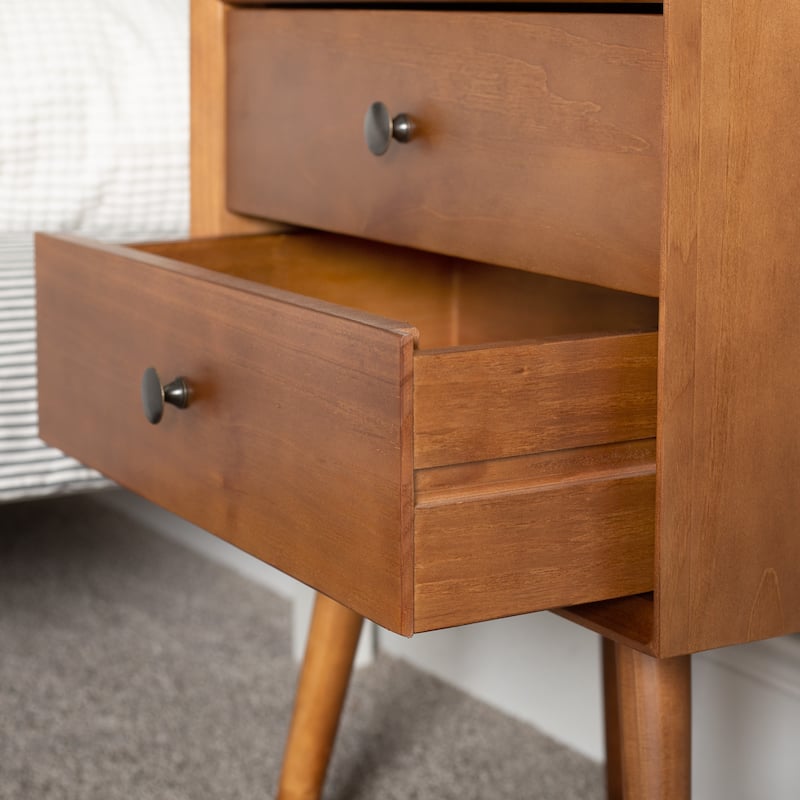 Middlebrook Mid-Century Modern Solid Wood 2-Drawer Nightstand