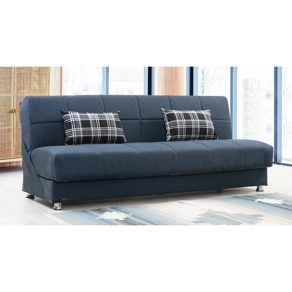 Armless sleeper sales sofa with storage