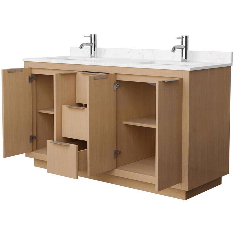 Wyndham Collection Maroni 60" Free Standing Double Basin Vanity Set