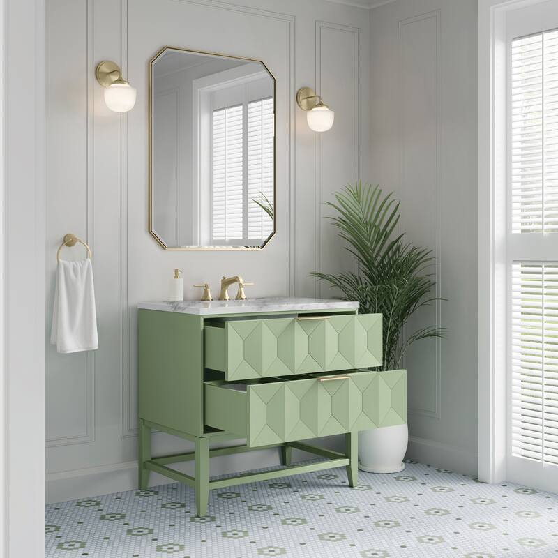 Emmeline 36" Single Vanity Cabinet, Pistachio