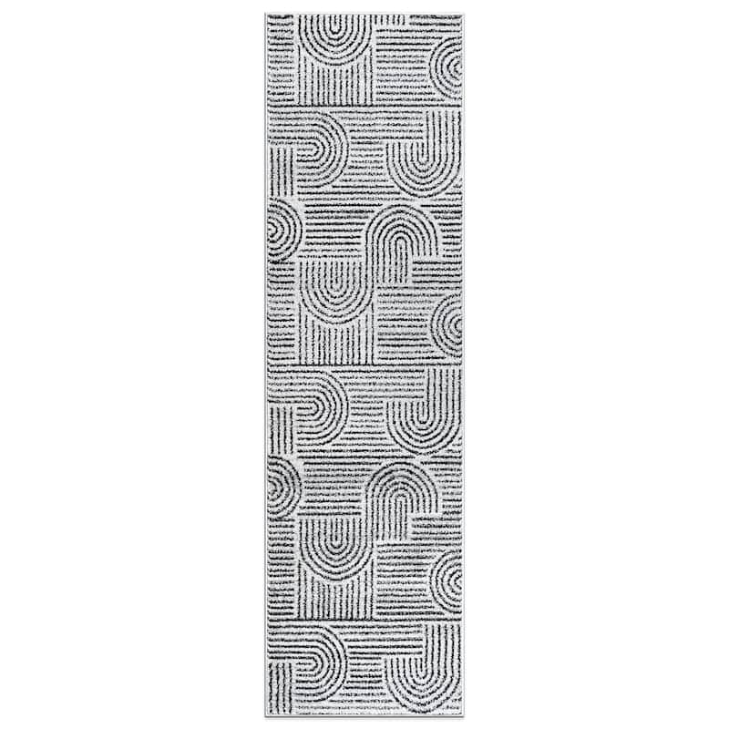 Bohemian Stripe Arch Design Area Rug