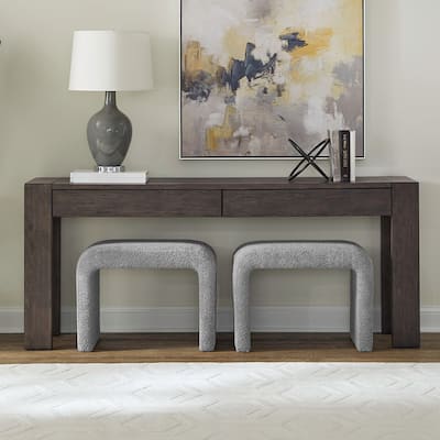 Liberty Furniture Cascade Falls Accent Console Table, Upholstered Accent Stools