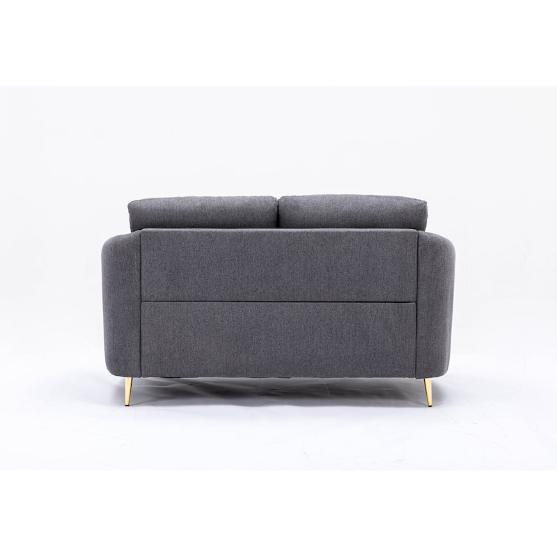Gray Linen Loveseat